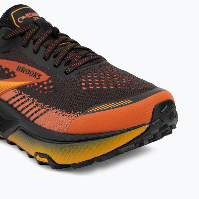 Men's running shoes Brooks Cascadia 20 black/tigerlily/orange 7