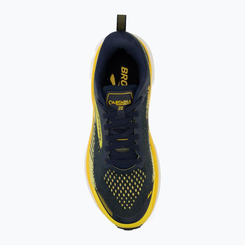 Men's running shoes Brooks Cascadia 20 navy/nightlife/grey 5
