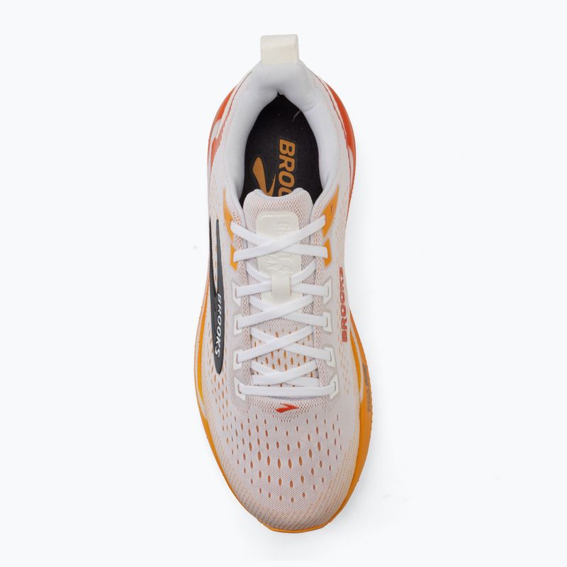 Men's running shoes Brooks Ghost Max 4 white/orange/red 5
