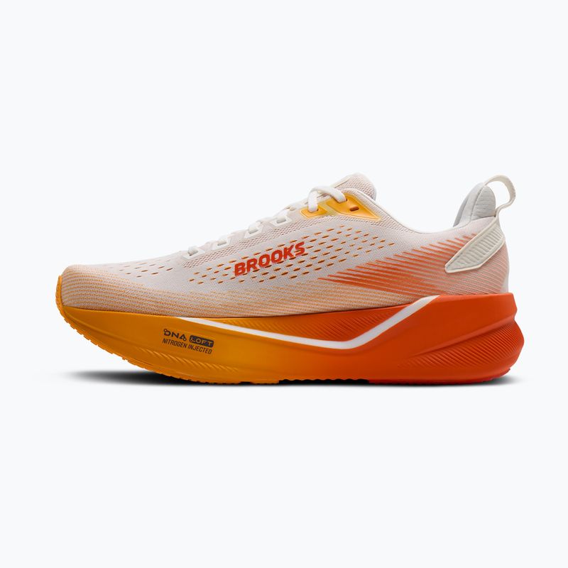 Men's running shoes Brooks Ghost Max 4 white/orange/red 3