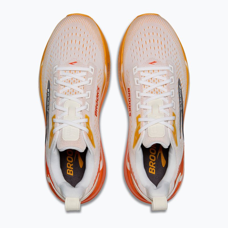 Men's running shoes Brooks Ghost Max 4 white/orange/red 5