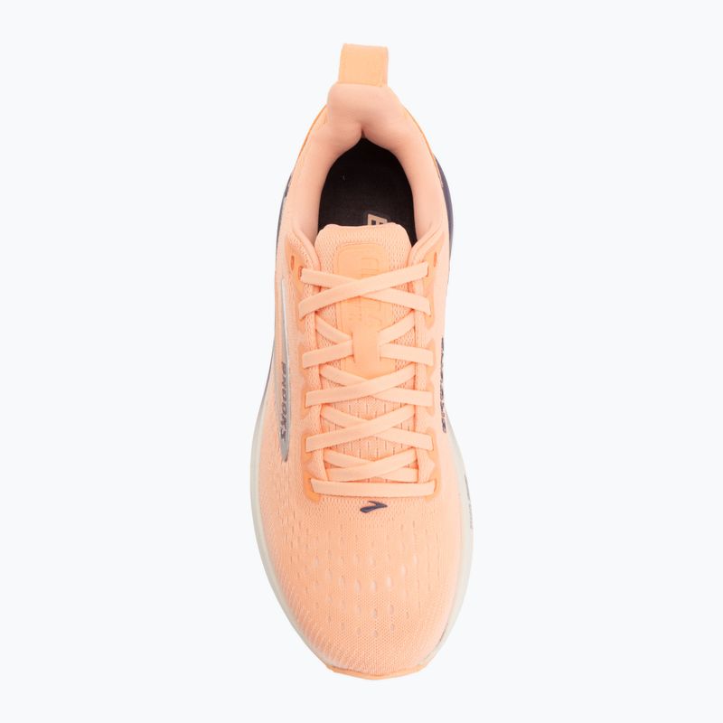 Women's running shoes Brooks Ghost Max 4 cyber peach/grape/bluewash 5