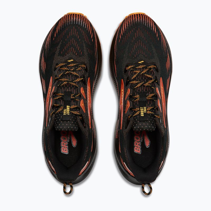 Men's running shoes Brooks Ghost Trail black/red/orange 5