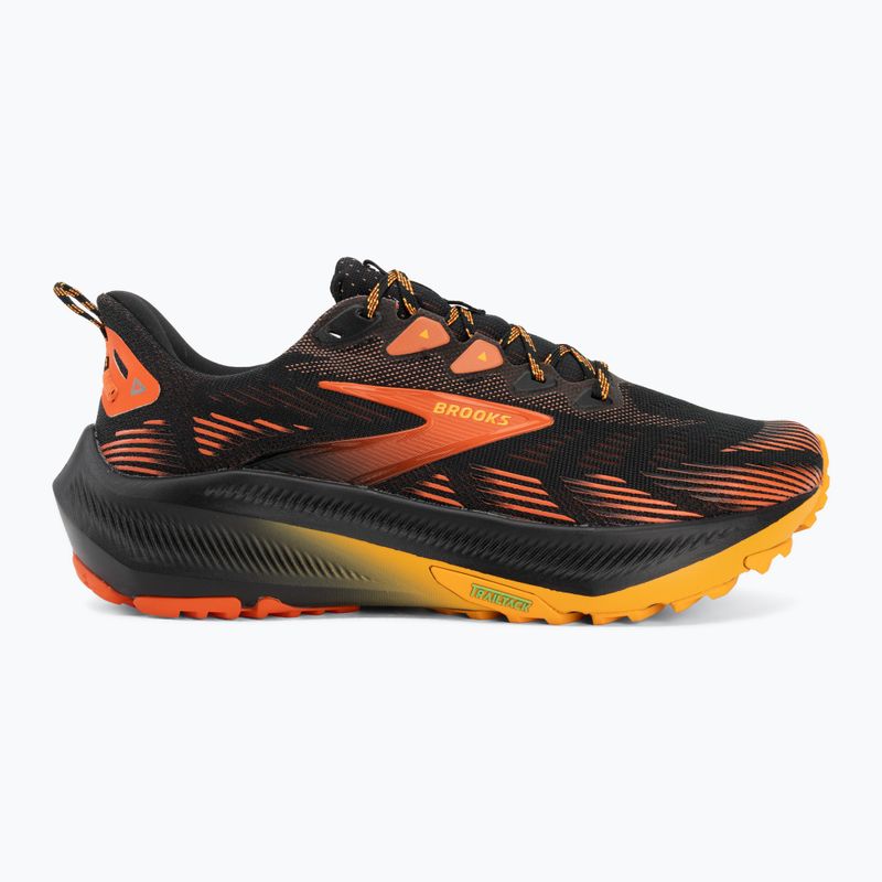 Men's running shoes Brooks Ghost Trail black/red/orange 2