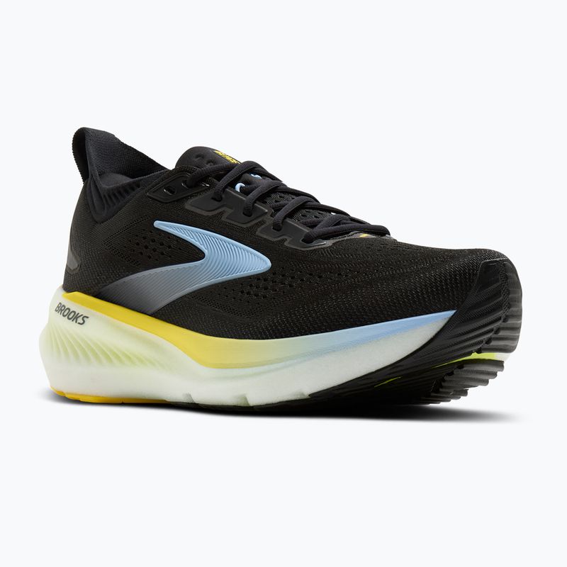 Men's running shoes Brooks Glycerin 23 black/cyber yellow/nightlife