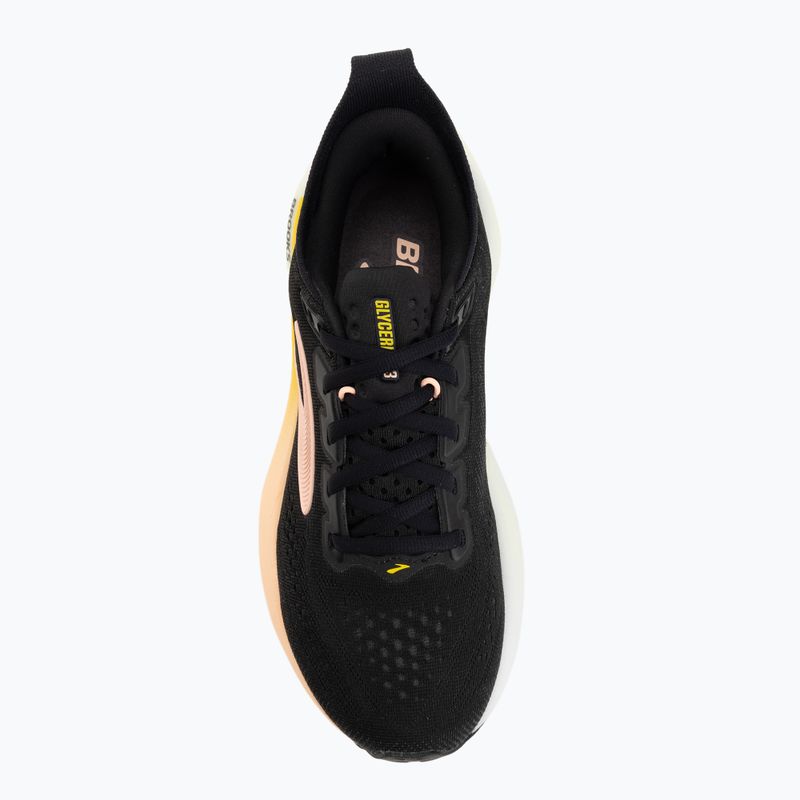 Women's running shoes Brooks Glycerin 23 black/peach/nightlife 5