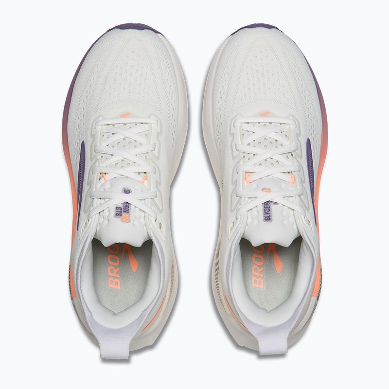 Women's running shoes Brooks Glycerin GTS 23 white/mulled grape/clear 5