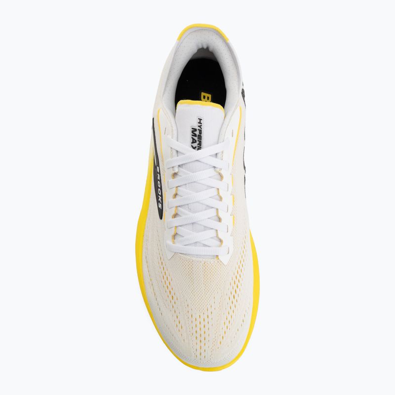 Men's running shoes Brooks Hyperion Max 4 white/cyber yellow/black 5
