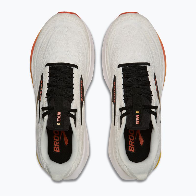 Men's running shoes Brooks Revel 9 white/orange/black 5