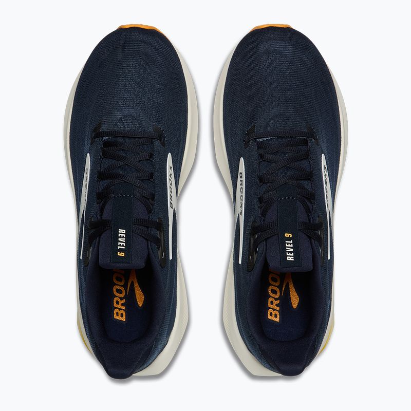 Men's running shoes Brooks Revel 9 navy/navy/orange 5