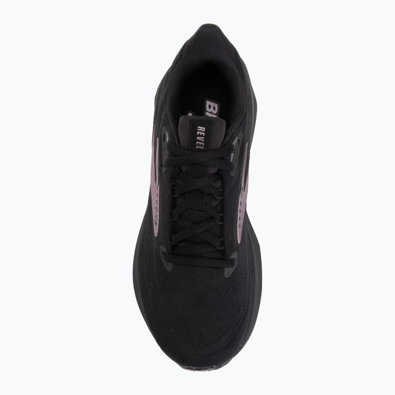 Women's running shoes Brooks Revel 9 black/black/rose gold 5