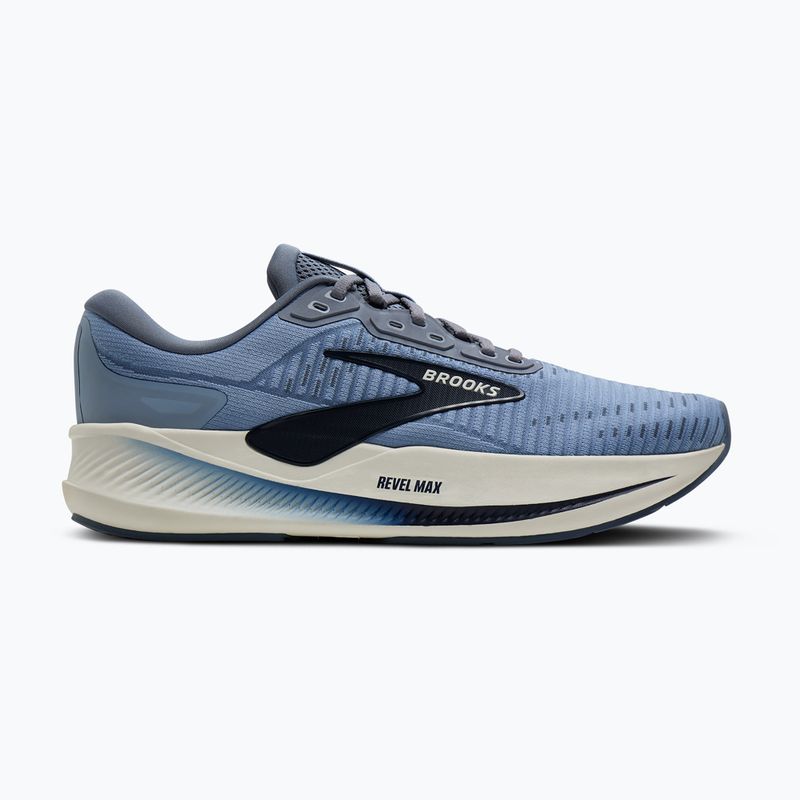 Men's running shoes Brooks Revel Max rain washed/grey/navy 2