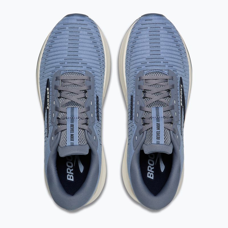 Men's running shoes Brooks Revel Max rain washed/grey/navy 5