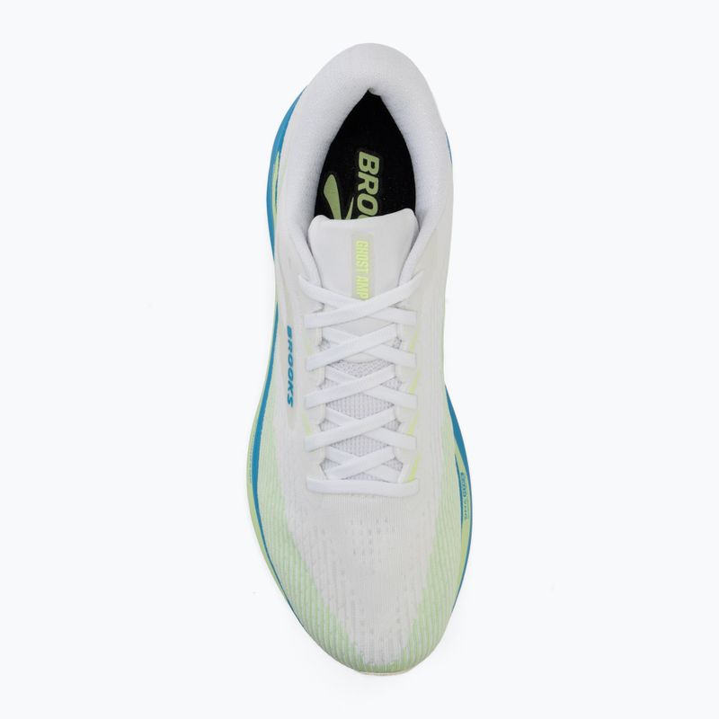 Men's running shoes Brooks Ghost Amp white/blue/paradise green 5