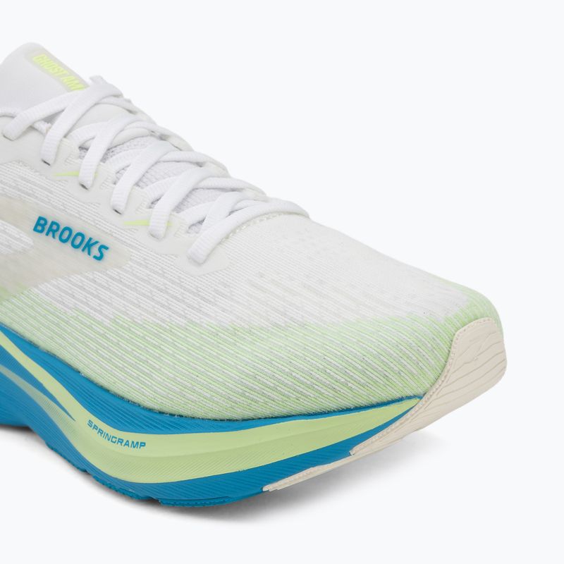 Men's running shoes Brooks Ghost Amp white/blue/paradise green 7