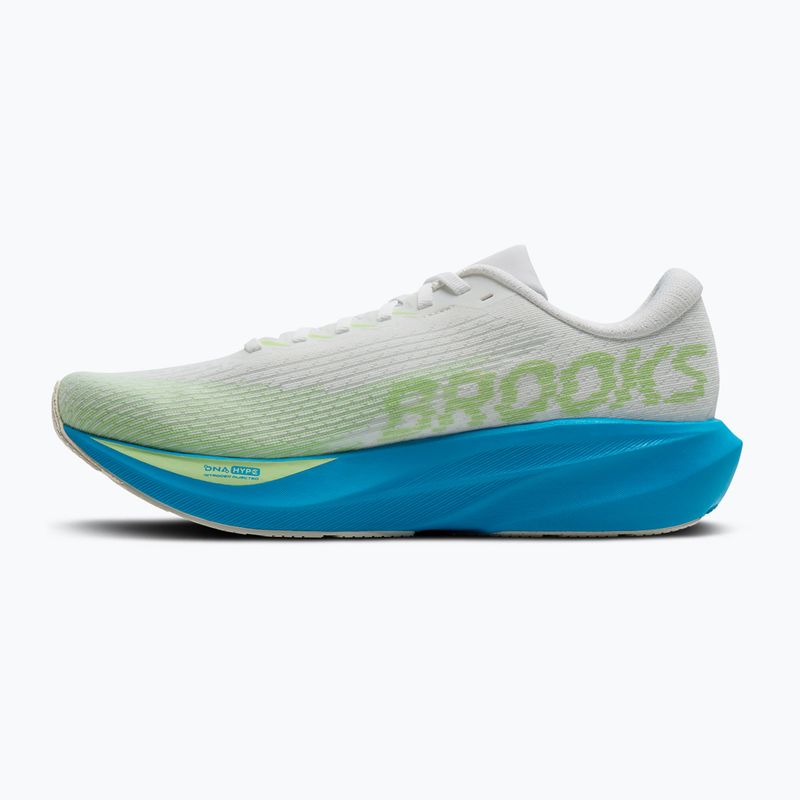 Men's running shoes Brooks Ghost Amp white/blue/paradise green 3