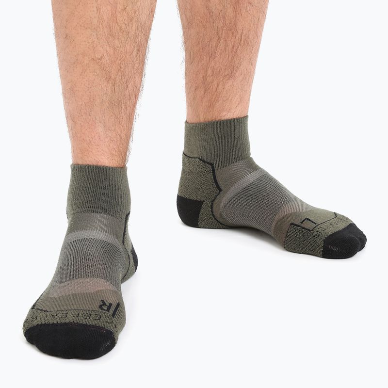 Icebreaker men's trekking socks Hike+ Light Mini loden/blk/gritsone hthr 3