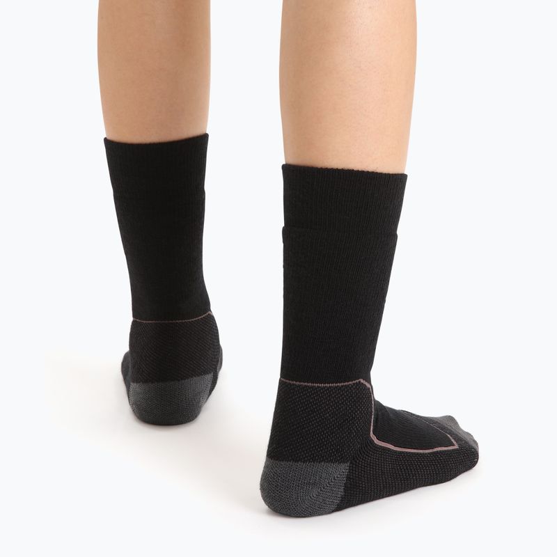 Icebreaker women's trekking socks Hike+ Medium Crew black/monsoon/mink 4