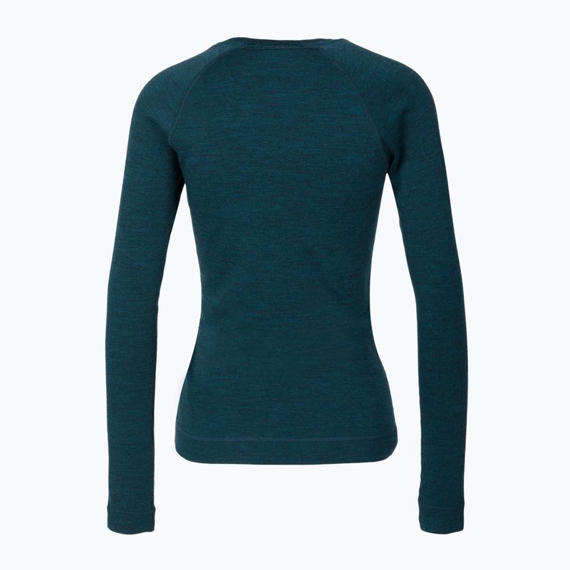 Women's thermal base layer sweatshirt Smartwool Merino 250 Baselayer Crew Boxed twilight blue heather 2