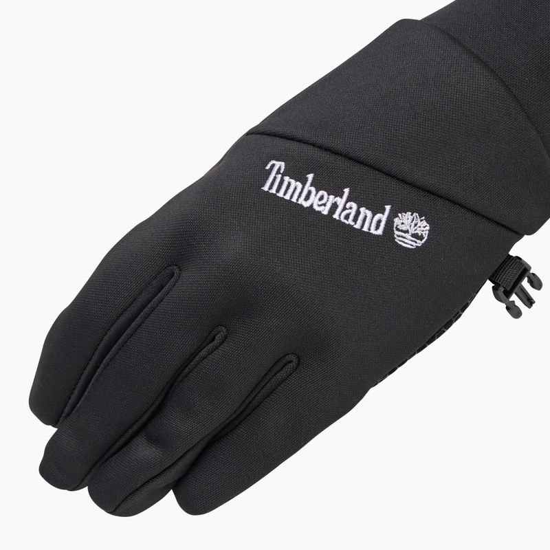 Men's Timberland Stretch Colorblock Softshell Fleece Gloves black 4