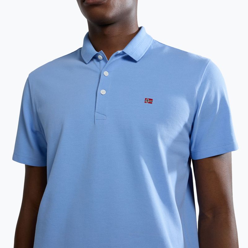 Men's Napapijri Ealis blue flower polo shirt 4