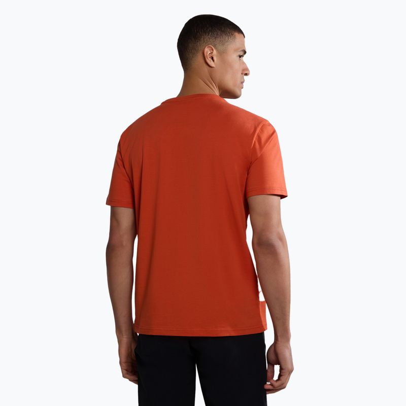 Men's Napapijri Salis orange burnt t-shirt 3