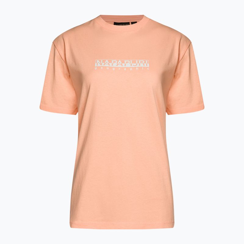 Women's Napapijri S-Box pink salmon T-shirt 5