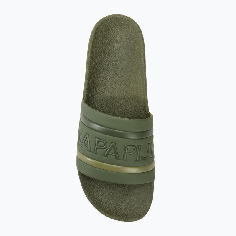 Napapijri men's slides NP0A4I8F new olive green 5