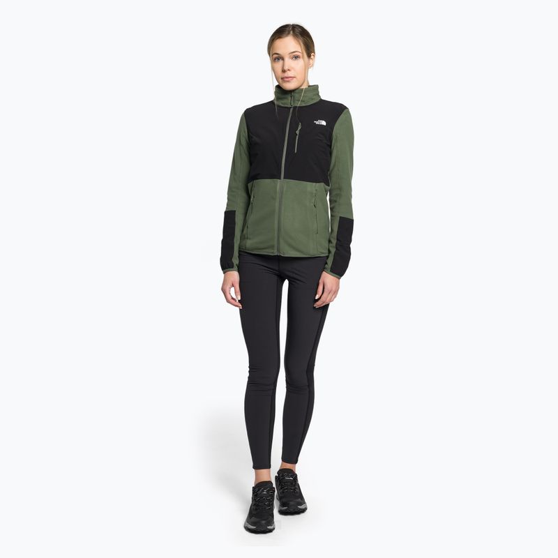 Women's fleece sweatshirt The North Face Diablo Midlayer black-green NF0A5IHUWTQ1 2