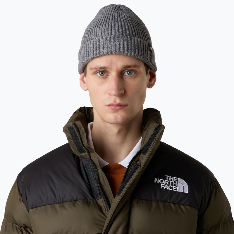 The North Face Fisherman winter cap medium grey heather 3