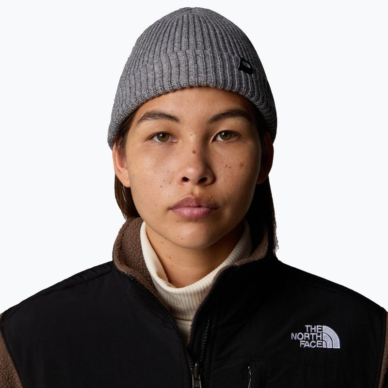 The North Face Fisherman winter cap medium grey heather 4
