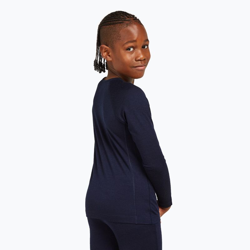 Children's thermal base layer icebreaker 200 Oasis Crewe midnight navy 3