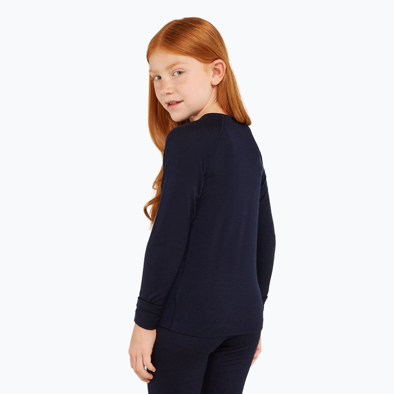 Children's thermal base layer icebreaker 200 Oasis Crewe midnight navy 7