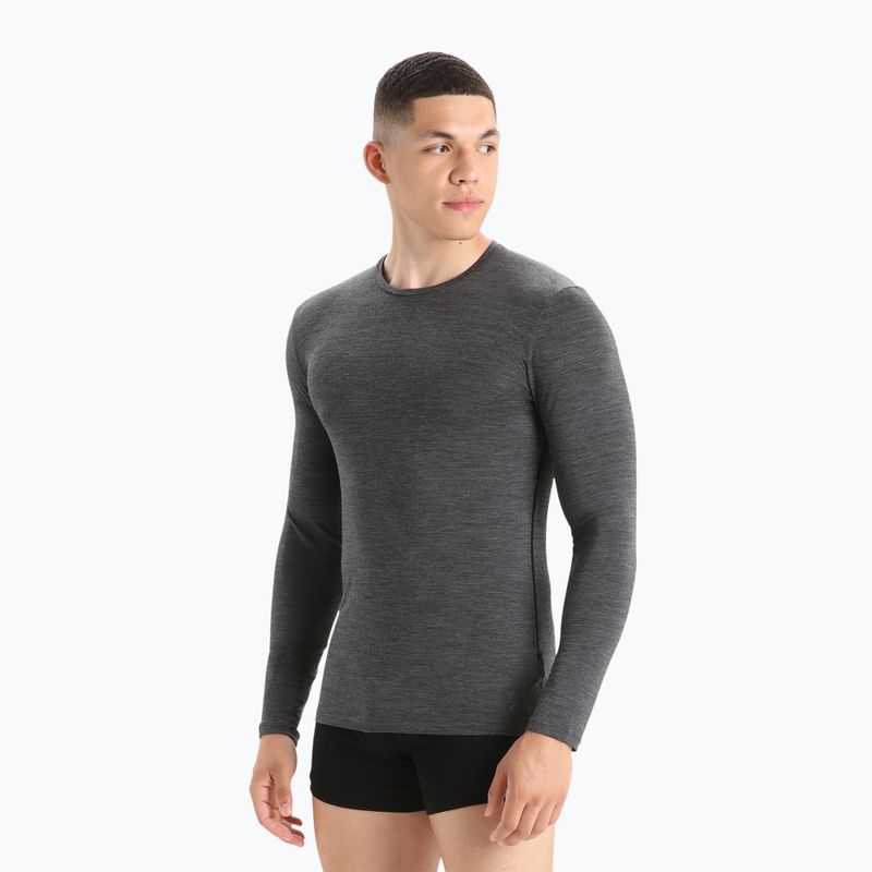 Men's thermal longsleeve icebreaker Merino 150 Anatomica Crewe jet heather
