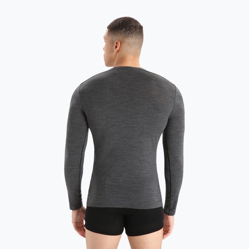 Men's thermal longsleeve icebreaker Merino 150 Anatomica Crewe jet heather 3