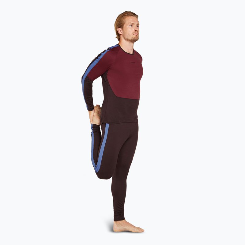 Men's thermal top icebreaker Merino 200 Sonebula LS Crewe bittersweet/port 2