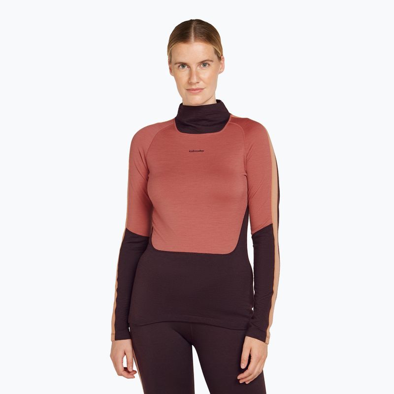 Icebreaker women's thermal longsleeve 200 Oasis Sonebula High Neck bittersweet/cedar