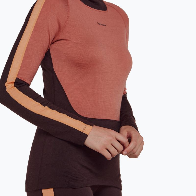 Icebreaker women's thermal longsleeve 200 Oasis Sonebula High Neck bittersweet/cedar 6