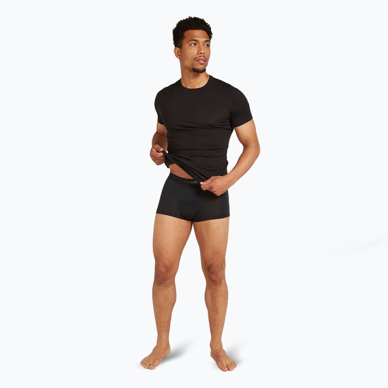 Men's thermal boxer shorts icebreaker Merino 125 Cool-Lite Anatomica Trunks black 3