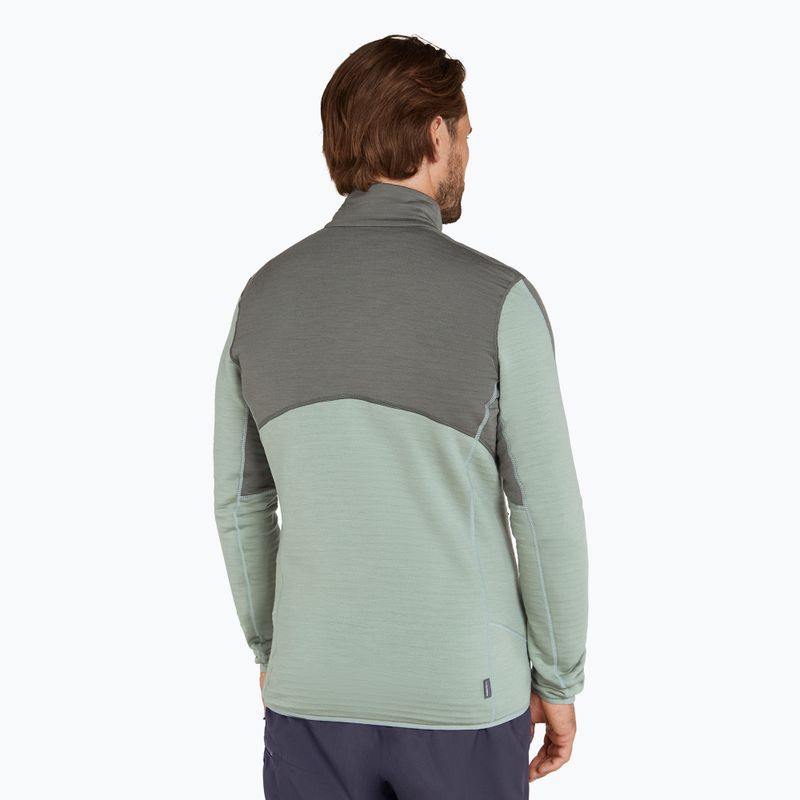 Men's Icebreaker Merino 400 RealFleece Descender LS Zip galaxy/ moss/ cb sweatshirt 3