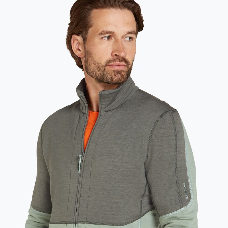 Men's Icebreaker Merino 400 RealFleece Descender LS Zip galaxy/ moss/ cb sweatshirt 5