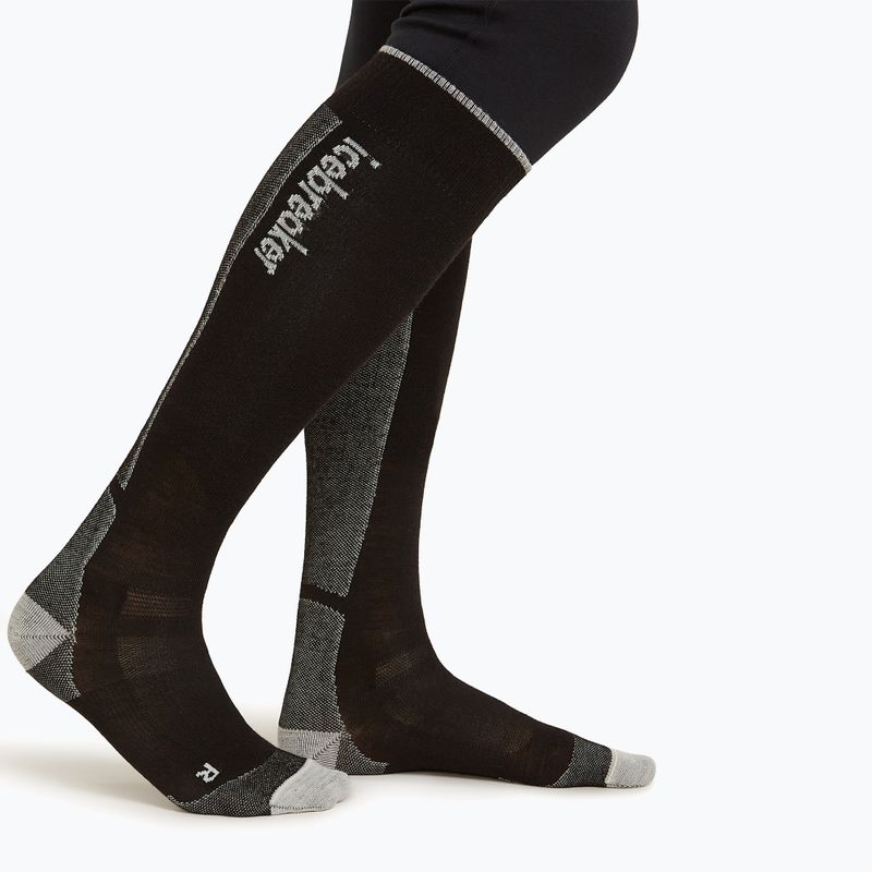 Icebreaker men's ski socks Merino Ski+ Ultralight OTC black/ether/graphite 2