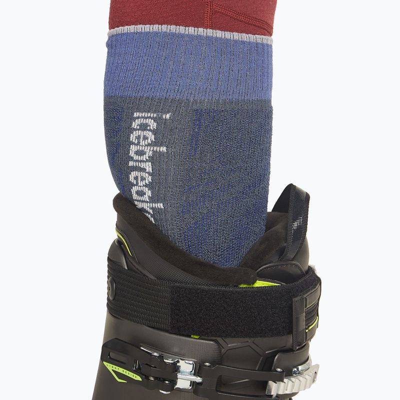 Icebreaker men's ski socks Merino Ski+ Light OTC Mountain Contour dawn/brilliant/snow 4