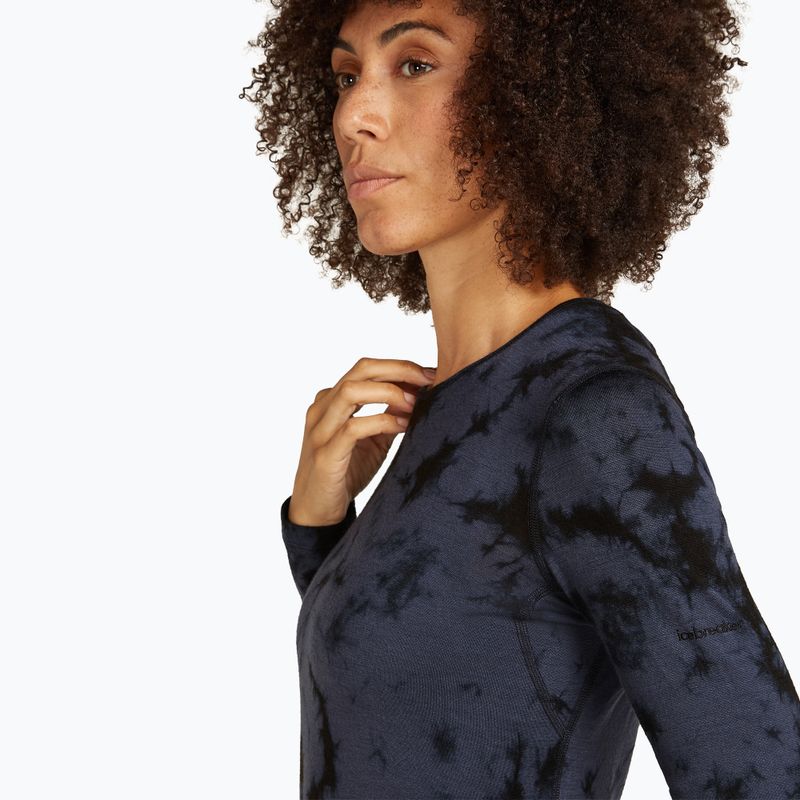 Icebreaker women's thermal longsleeve Merino 200 Oasis Crewe Cloud Dye graphite/black 5
