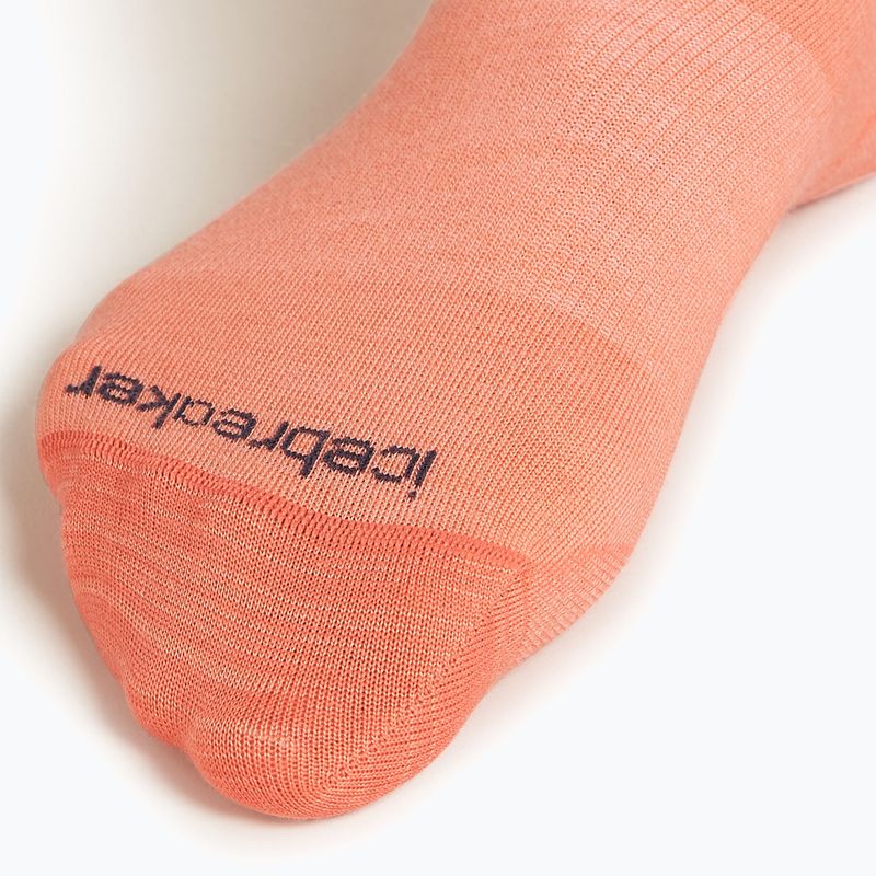 Icebreaker Women's trekking socks Life Fine Gauge Crew IB Logo Reflections tang/graphite 3