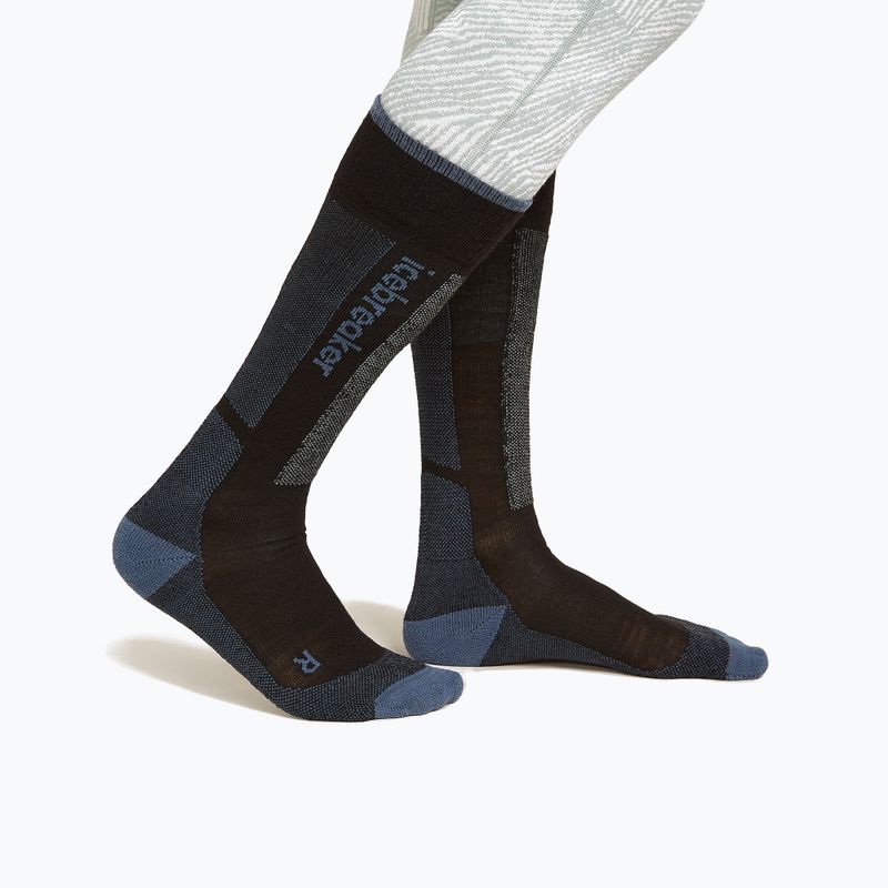Women's ski socks Icebreaker Merino Ski+ Light OTC black/dawn/graphite 2