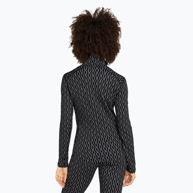 Women's thermal base layer icebreaker Merino 260 Vertex LS HZ On-Piste black/ snow/j 3