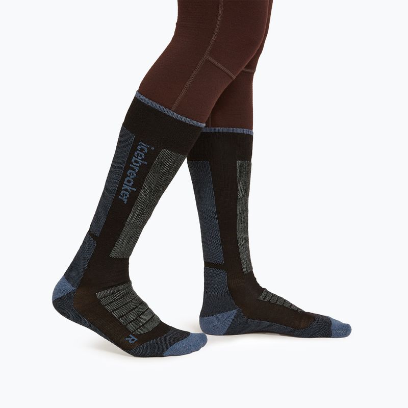 Women's ski socks icebreaker Merino Ski+ Ultralight OTC black/dawn/graphite 2