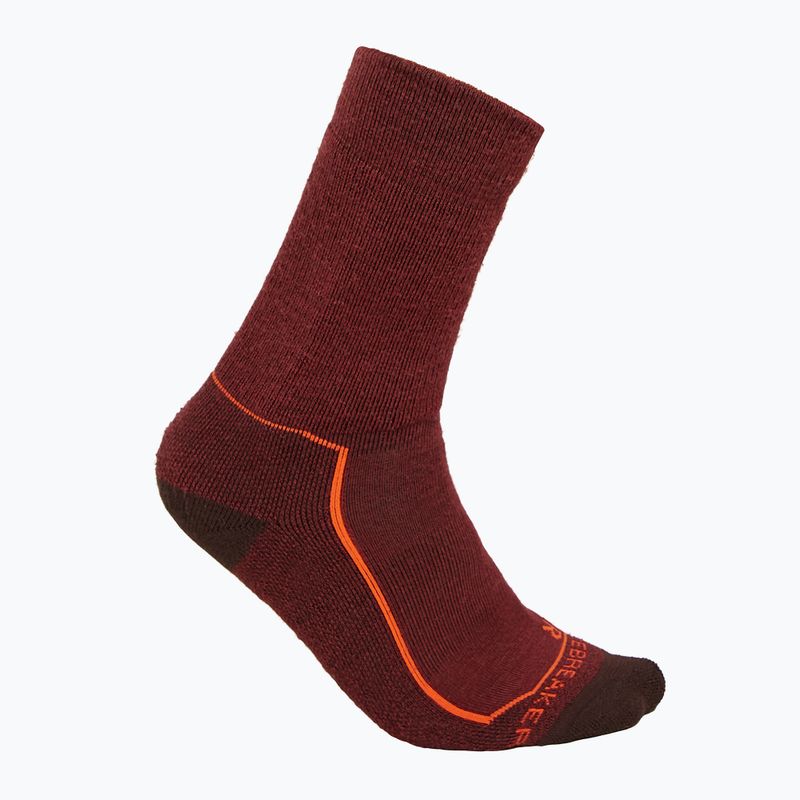 Icebreaker men's trekking socks Hike+ Medium Crew port/blaze/bittersweet