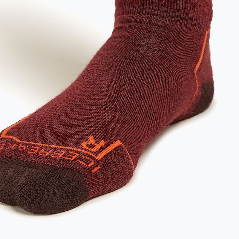 Icebreaker men's trekking socks Hike+ Medium Crew port/blaze/bittersweet 3